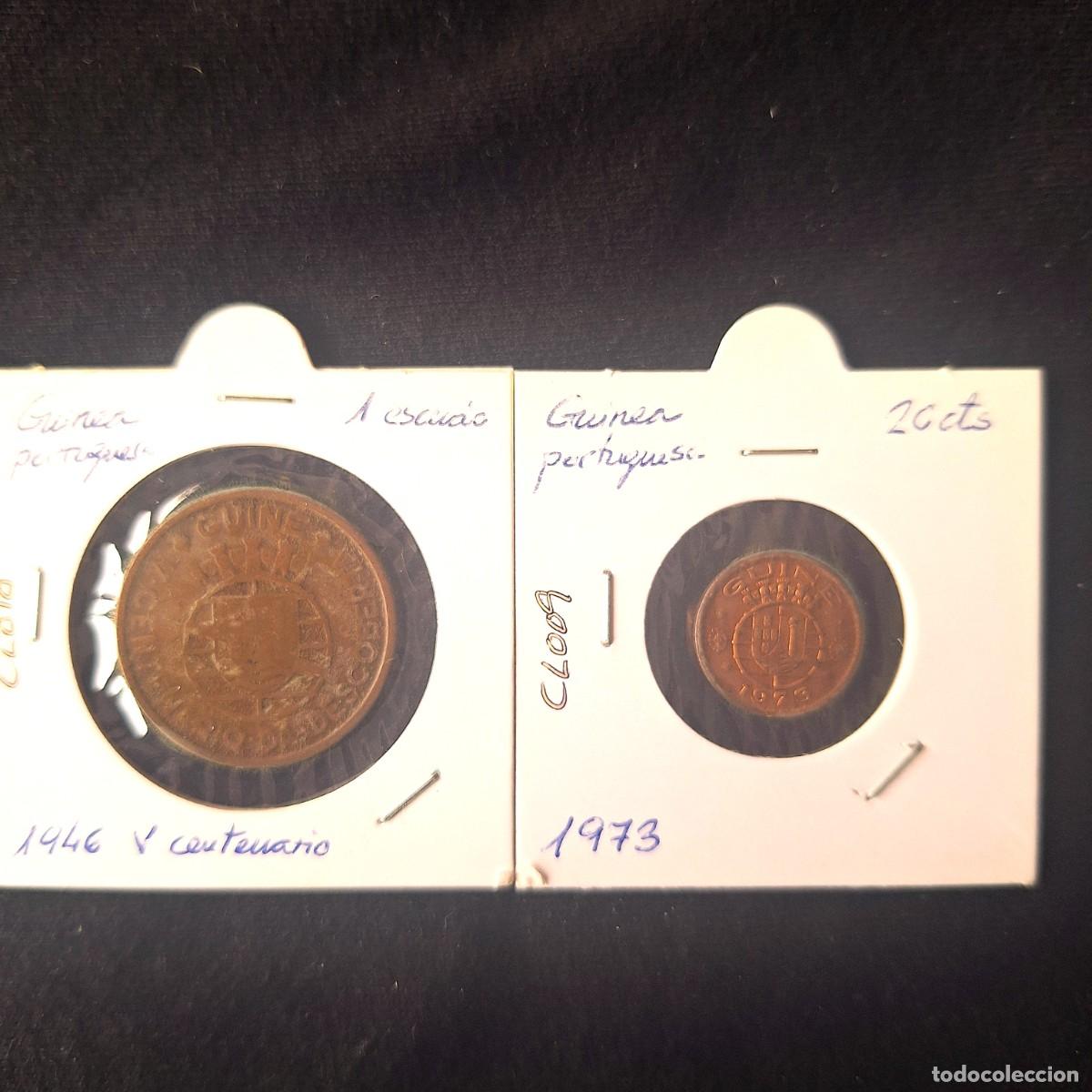 Moedas antigas de &Aacute;frica: Colonias. Guinea portuguesa. 2 monedas