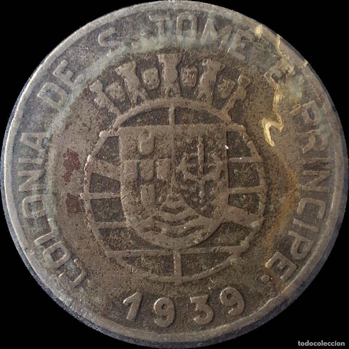 Moedas antigas de &Aacute;frica: Colonias. Santo Tom&eacute; y Pr&iacute;ncipe portug&uacute;es. 1 moneda