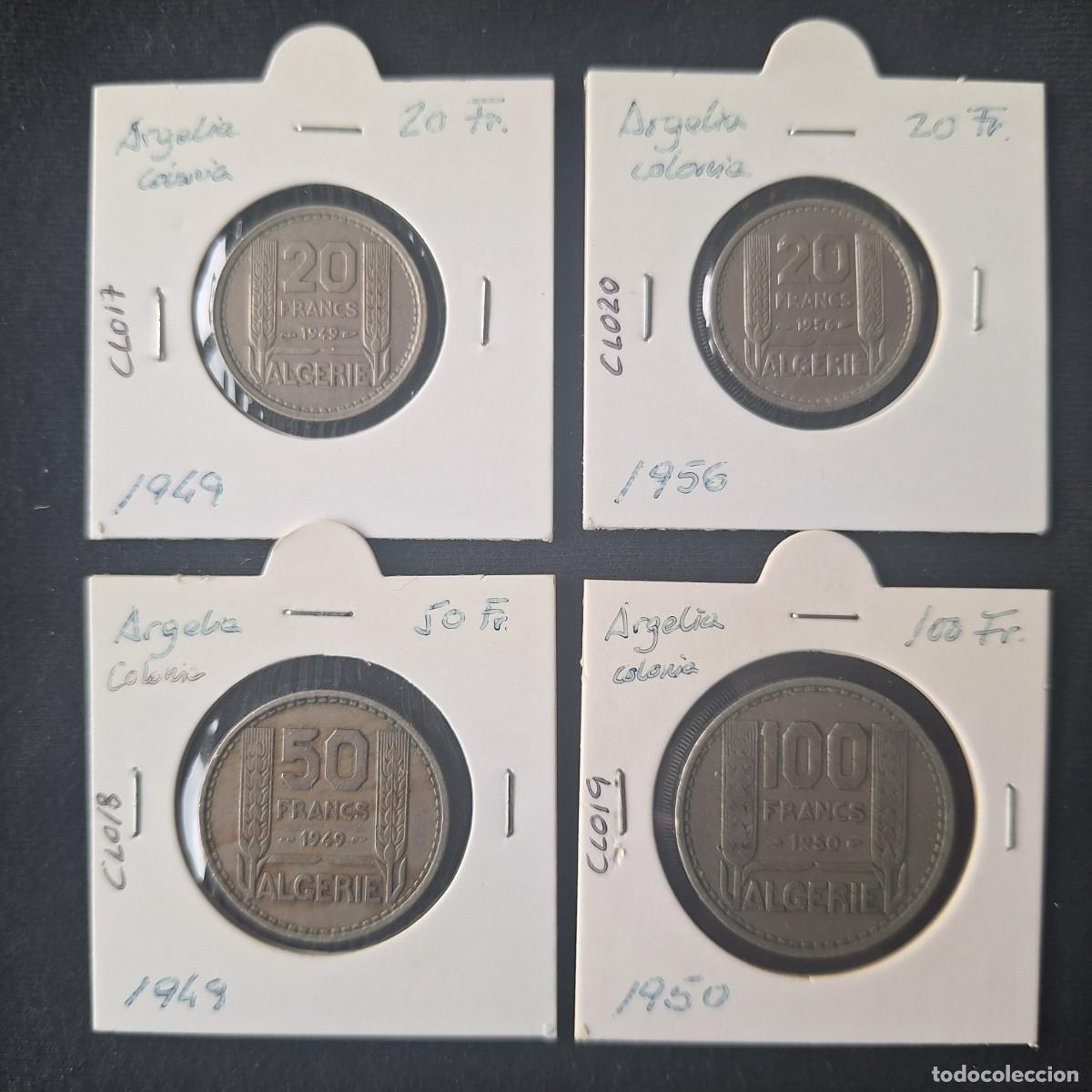 Moedas antigas de &Aacute;frica: Colonias. Argelia francesa. 4 moneda
