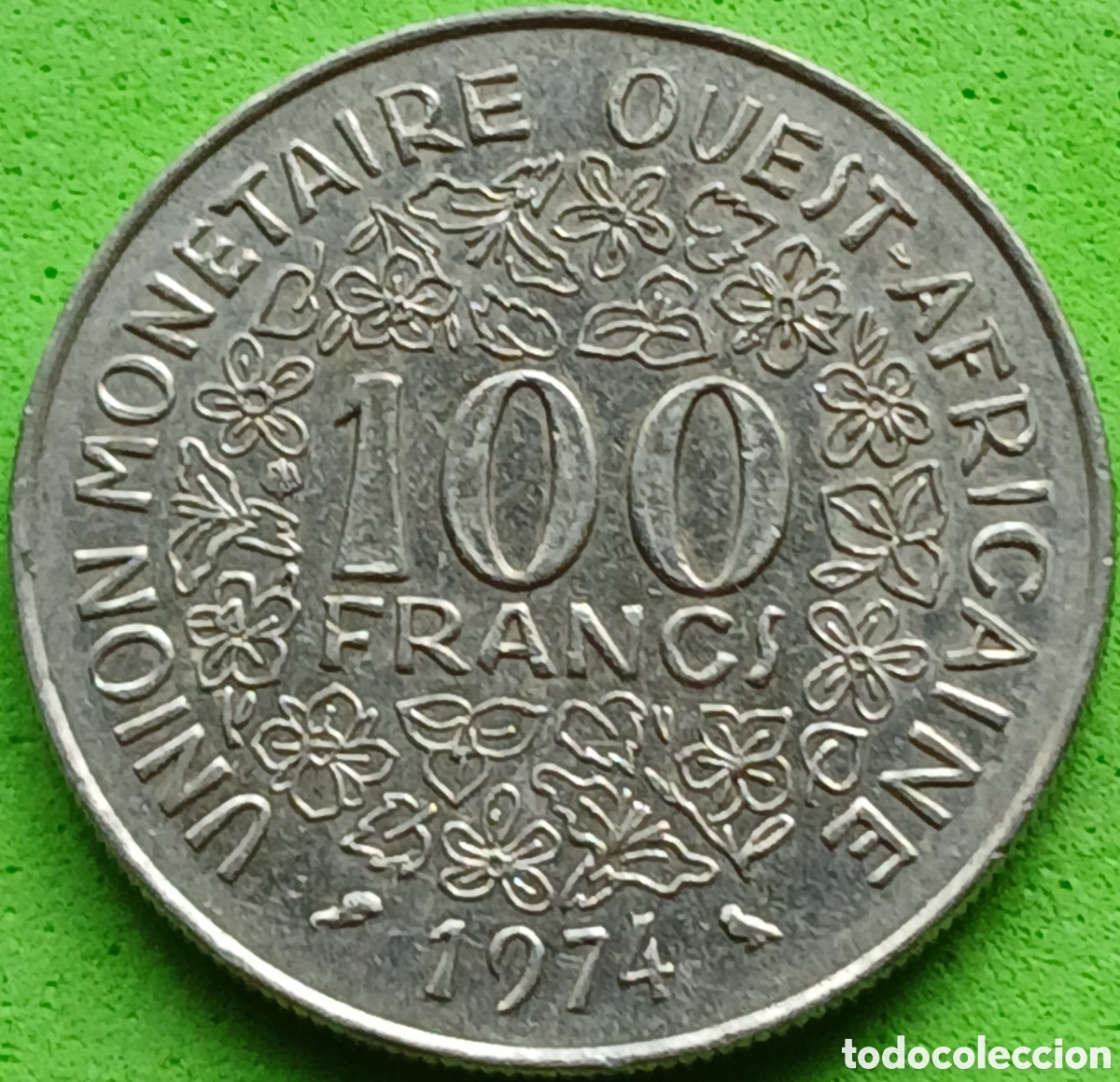 Monedas antiguas de &Aacute;frica: &Aacute;frica Occidental ( BCEAO) 100 francos 1974 km#4