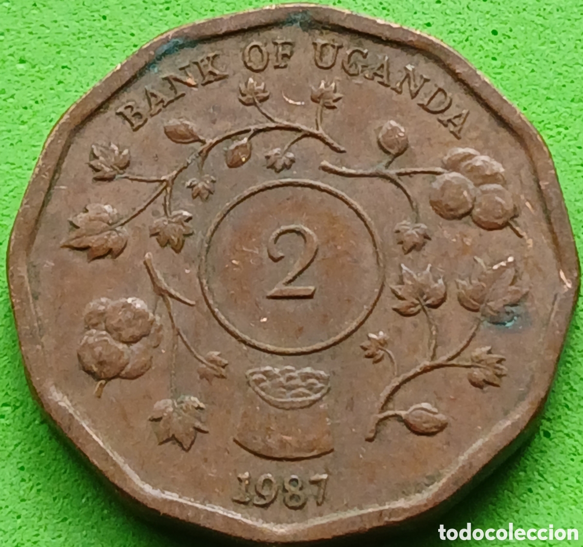 Monedas antiguas de &Aacute;frica: Uganda 2 shillings 1987 km#28