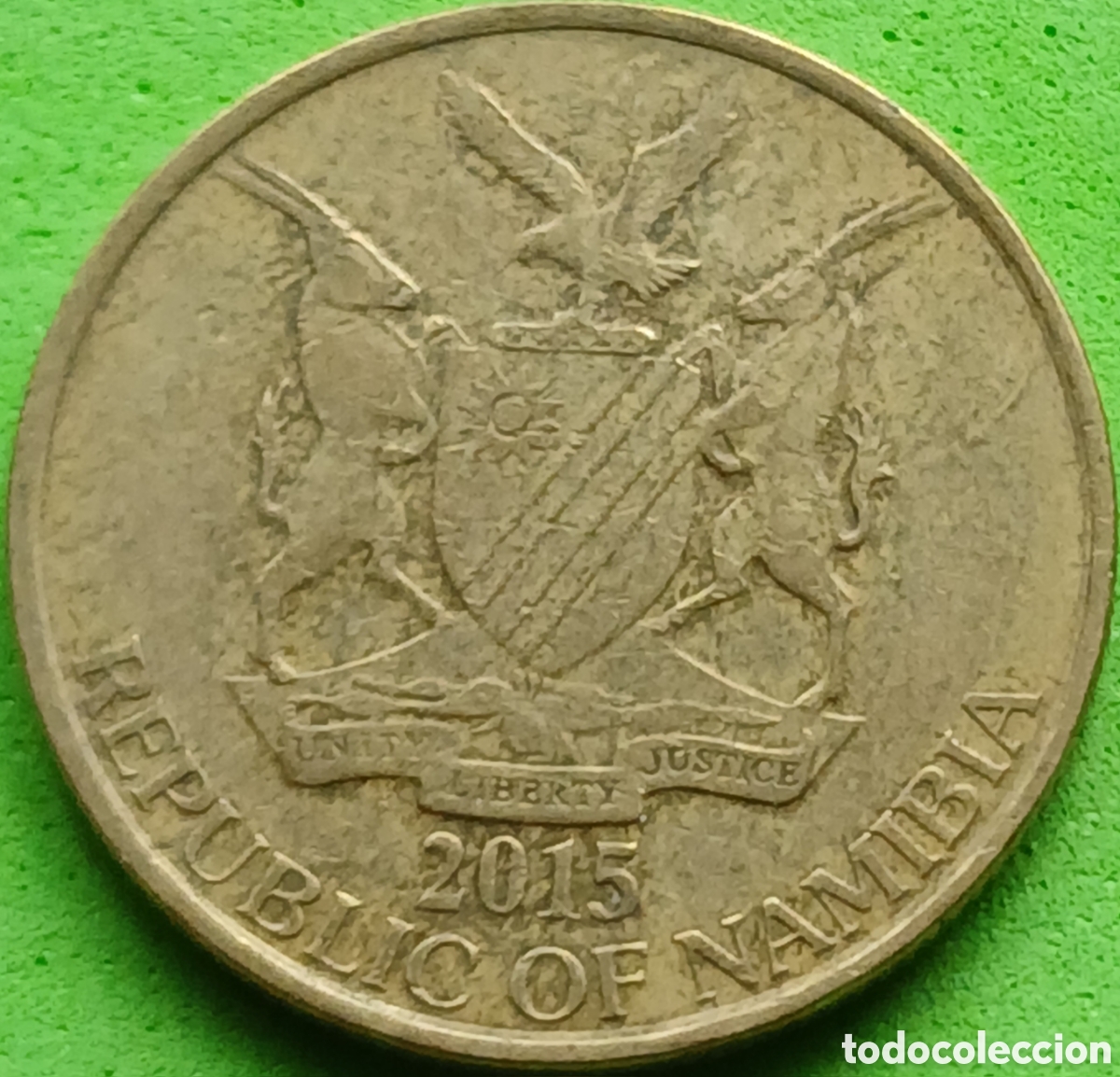 Monedas antiguas de &Aacute;frica: Namibia 5 d&oacute;lares 2015 km#5 - Foto 2