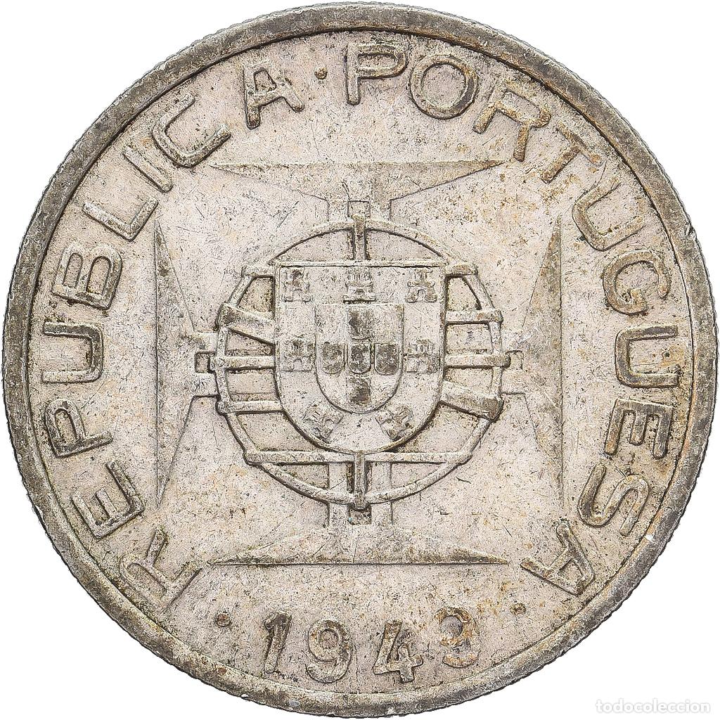 Monedas antiguas de &Aacute;frica: [#1202349] Mozambique, 5 Escudos, 1949, Plata, BC+, KM:69
