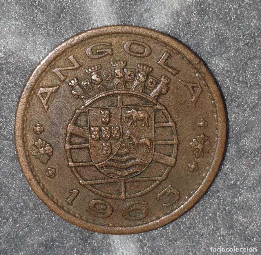Monedas antiguas de &Aacute;frica: Angola Portuguesa 1 Escudo 1963 &ndash; Moeda Colonial &ndash; Numism&aacute;tica