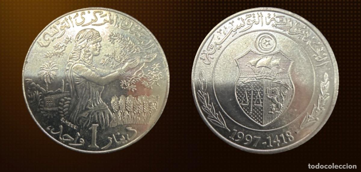 Old Coins of Africa: T&uacute;nez 1 dinar &middot; 1997