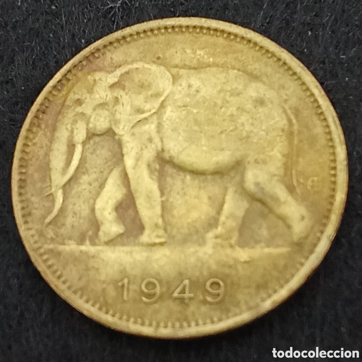 Monedas antiguas de &Aacute;frica: Congo Belga 1 franco a&ntilde;o 1949