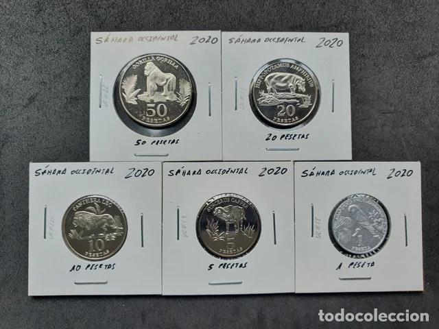 Monnaies anciennes d'Afrique: 2020 - Lote COMPLETO Pesetas del S&Aacute;HARA