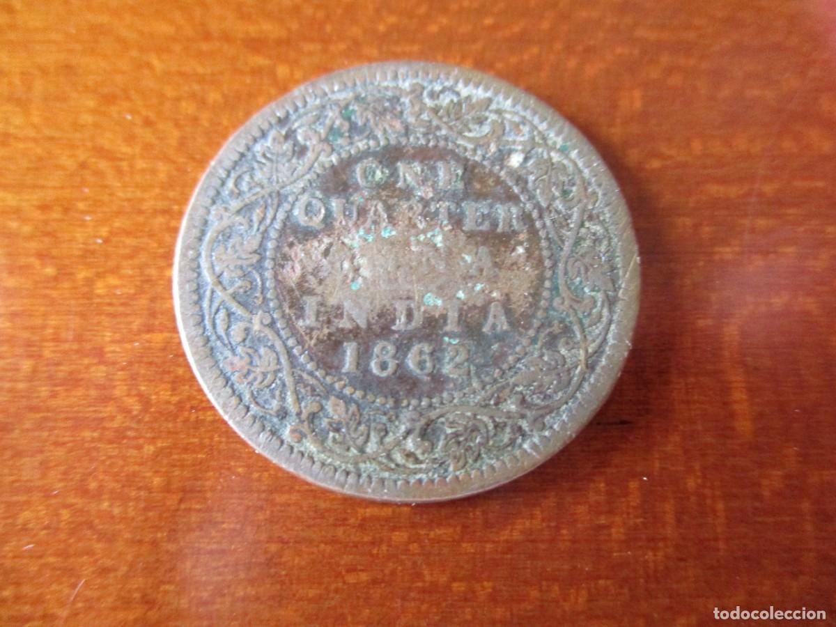 Moedas antigas de &Aacute;frica: INDIA BRITISH - 1/4 ANNA 1862