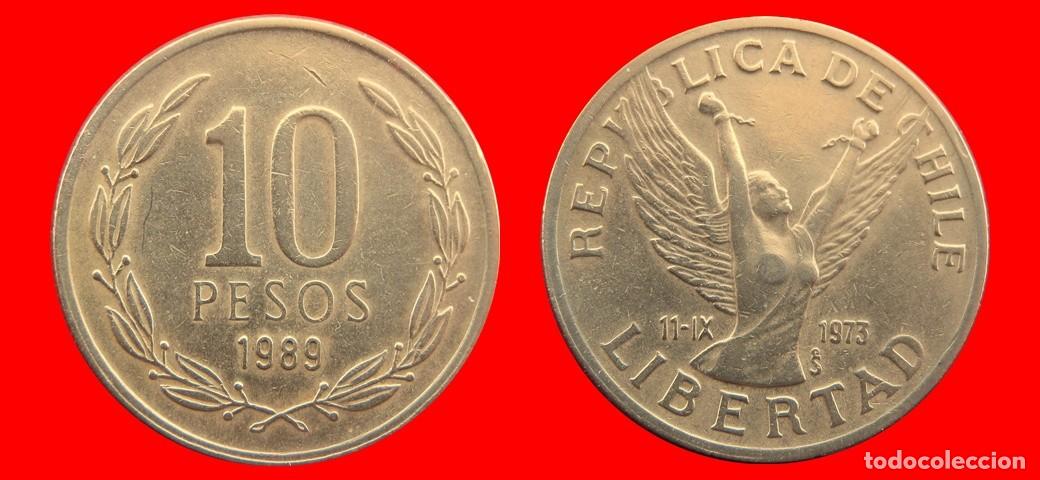 Monedas antiguas de &Aacute;frica: 10 PESOS 1989 CHILE-156566