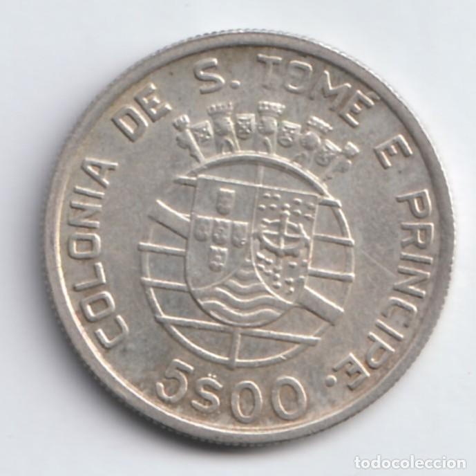 Monedas antiguas de &Aacute;frica: Santo Tome y Principe 5 escudos 1939 Plata KM# 6