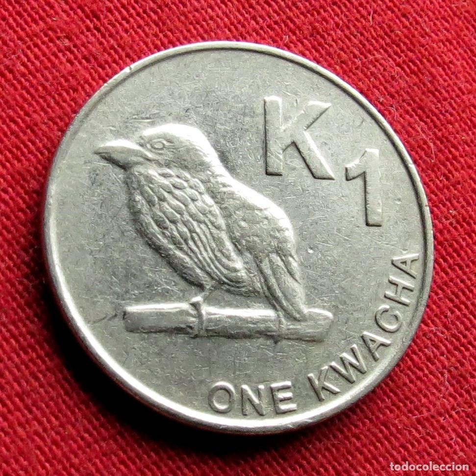 Moedas antigas de &Aacute;frica: Zambia 1 kwacha 2014 aves