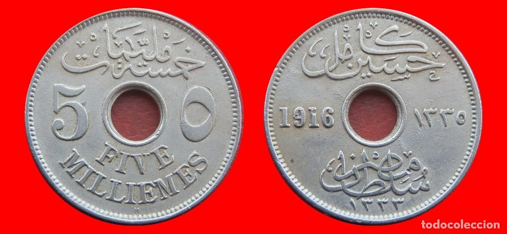 Monedas antiguas de &Aacute;frica: 5 MILLIEMES 1916 EGIPTO-156626