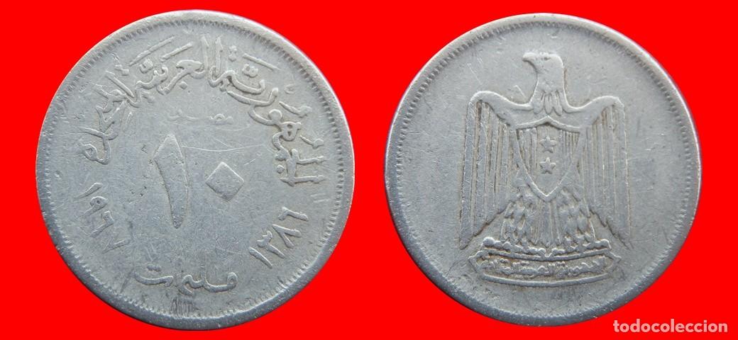 Monedas antiguas de &Aacute;frica: 10 MILLIEMES 1967 EGIPTO-156630