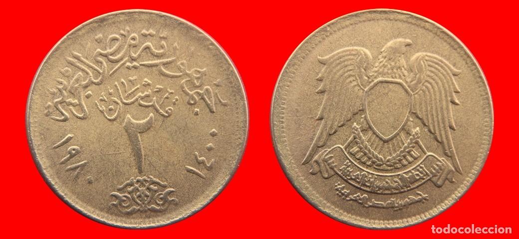 Monedas antiguas de &Aacute;frica: 2 PIASTRAS 1980 EGIPTO-156632