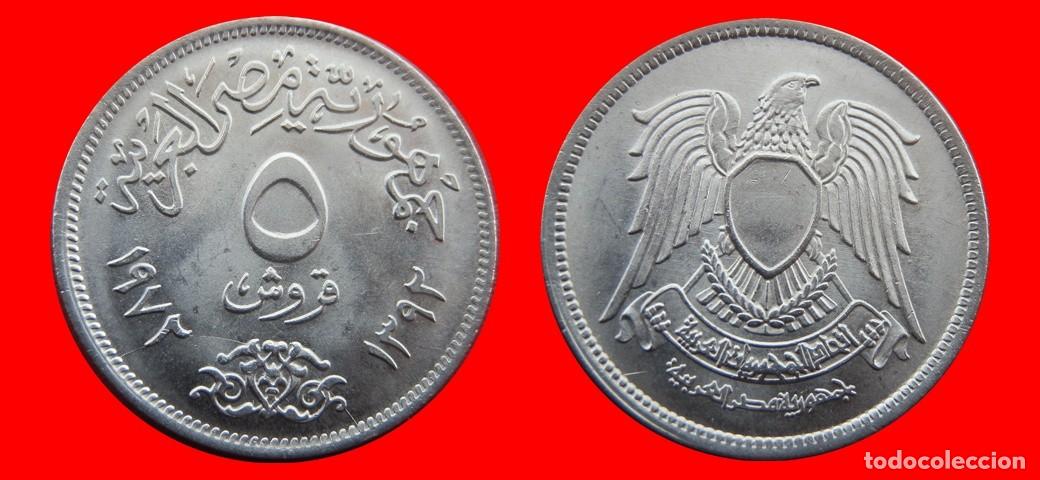 Monedas antiguas de &Aacute;frica: 5 PIASTRAS 1972 EGIPTO-156634
