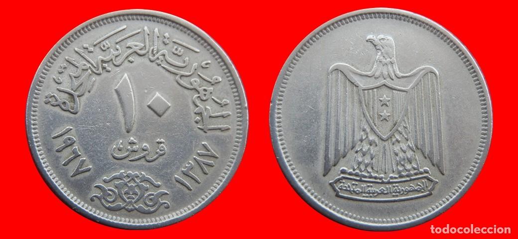 Monedas antiguas de &Aacute;frica: 10 PIASTRAS 1967 EGIPTO-156639