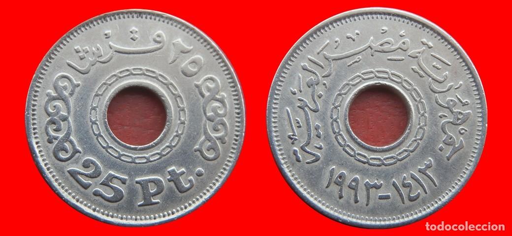 Monedas antiguas de &Aacute;frica: 25 PIASTRAS 1993 EGIPTO-156643