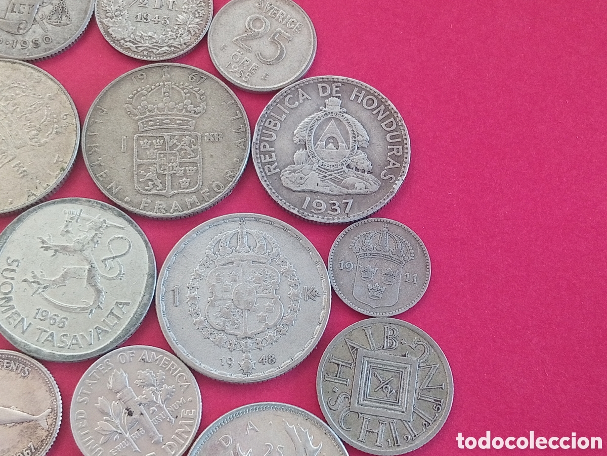 Monedas antiguas de &Aacute;frica: Lote de monedas extranjeras de plata - Foto 4
