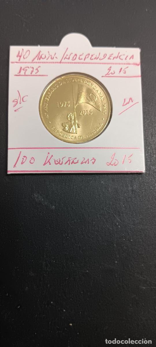 Alte M&uuml;nzen aus Afrika: ANGOLA 100 KWANZAS 2015 S/C KM=113 (LAT&Oacute;N) 40 ANIV. INDEPENDENCIA