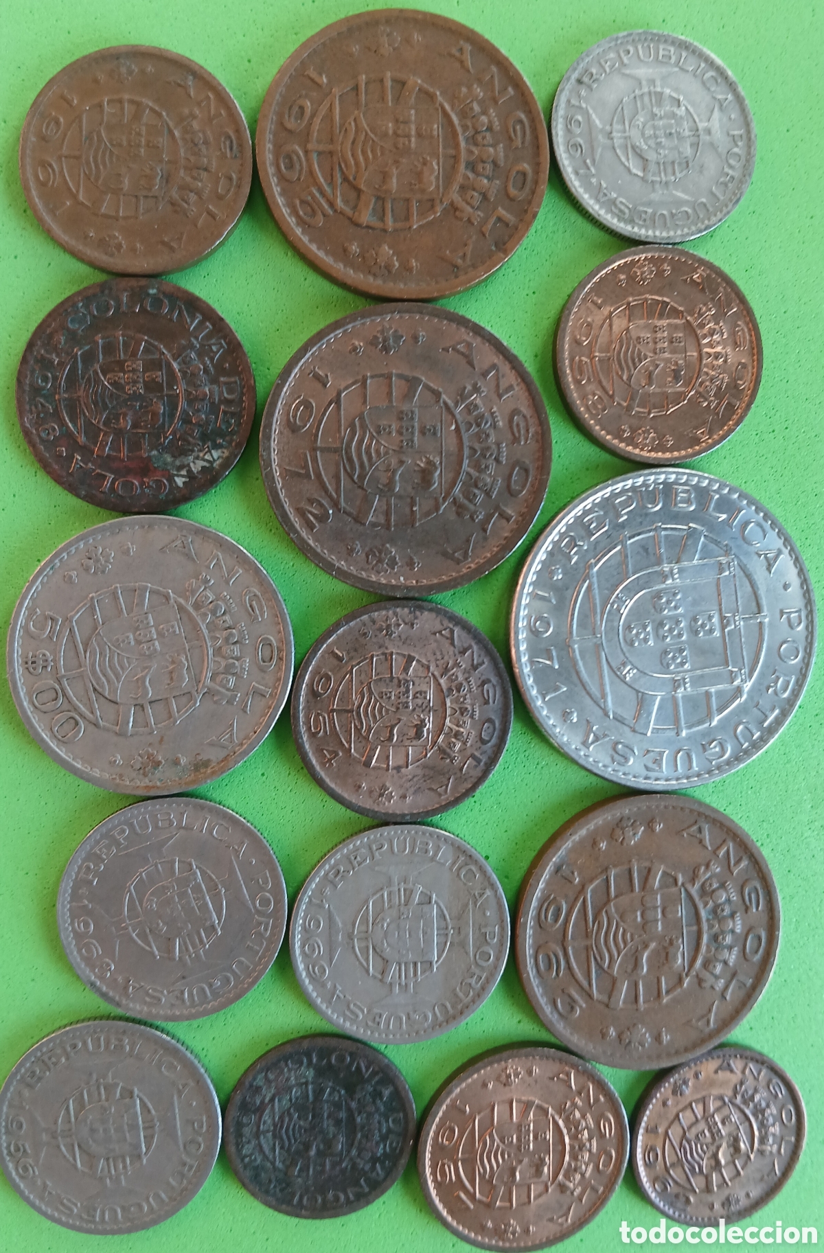 Alte M&uuml;nzen aus Afrika: Angola lote 16 monedas diferentes fechas/ 1948 -1972
