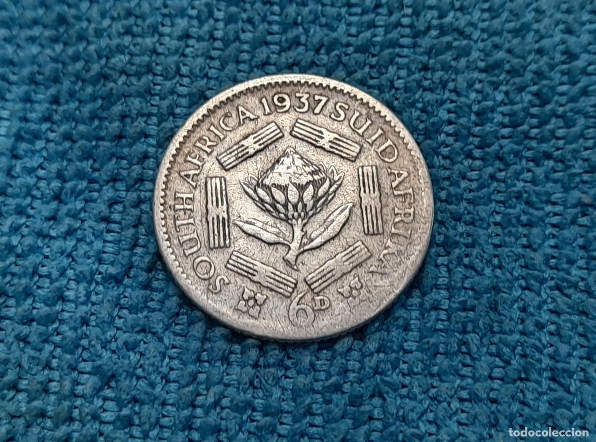 Monete antiche di Africa: Sudafrica, George VI, 6 Pence 1937