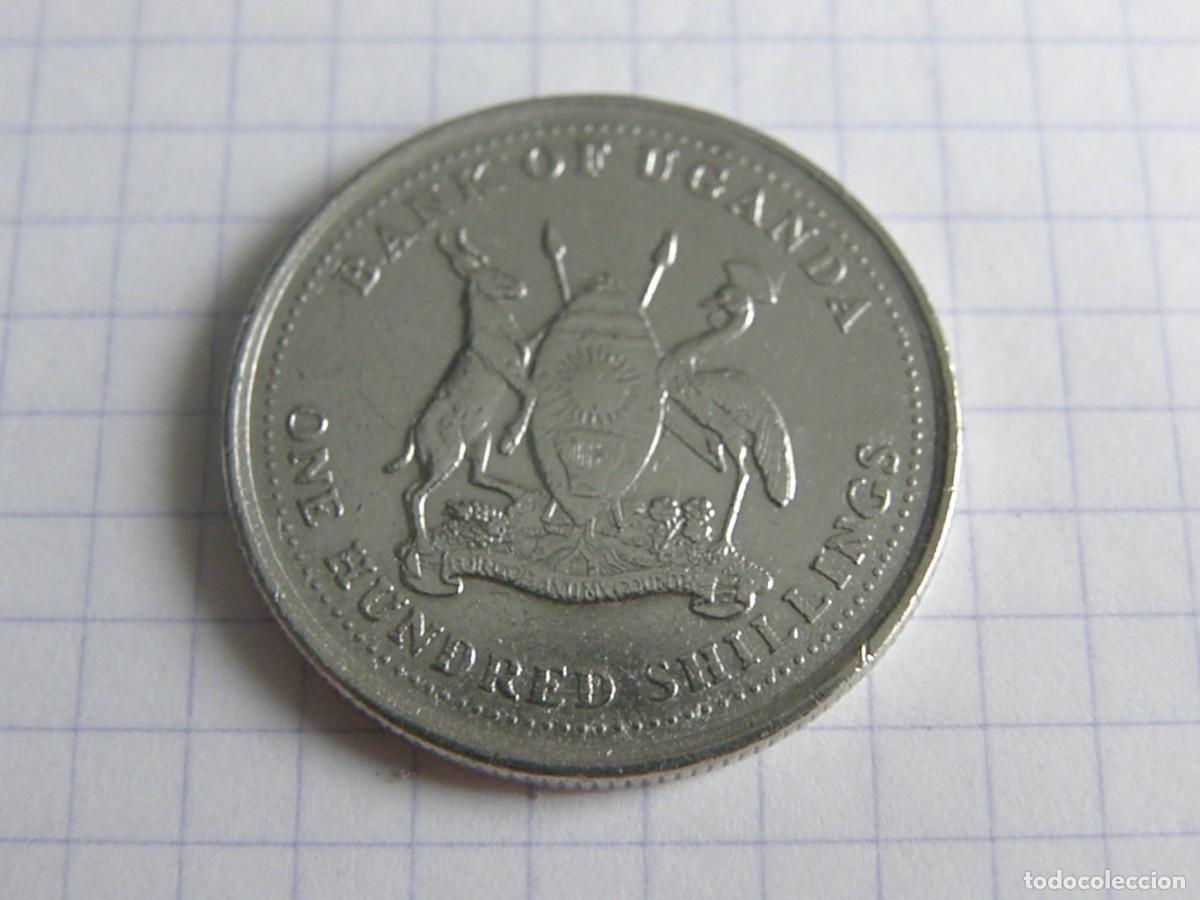 Old Coins of Africa: 100 SHILLINGS UGANDA 1998 KM#67 ESCUDO NACIONAL Y GANADO SANGA