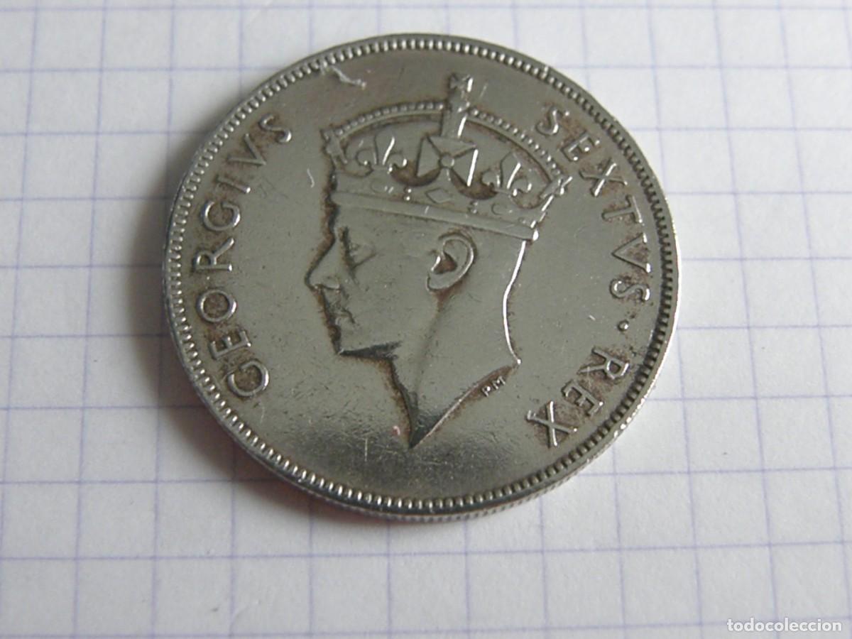 Old Coins of Africa: 1 SHILLING &Aacute;FRICA ORIENTAL BRIT&Aacute;NICA 1949 KM#31 REY JORGE VI LE&Oacute;N CUPRONIQUEL HIST&Oacute;RICO