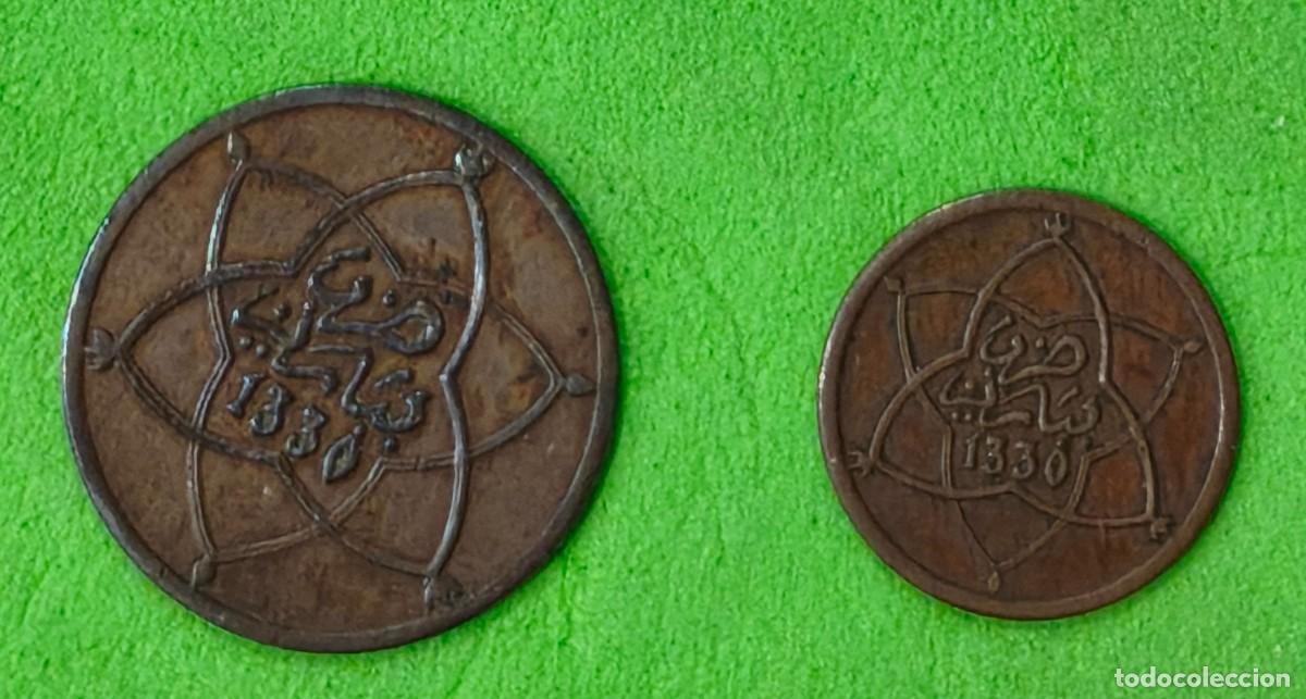 Alte M&uuml;nzen aus Afrika: MARRUECOS. A&Ntilde;O 1330. 1-2 MAZUNAS BRONCE.