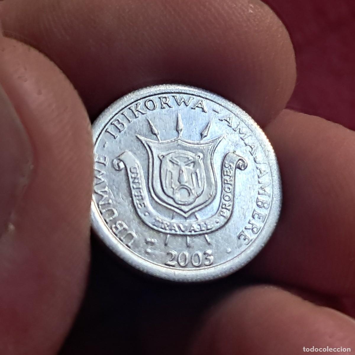 Alte M&uuml;nzen aus Afrika: MONEDA DE BURUNDI 1 FRANC 2003 VF, KM# 19, Sch&ouml;n# 29, N# 4387.
