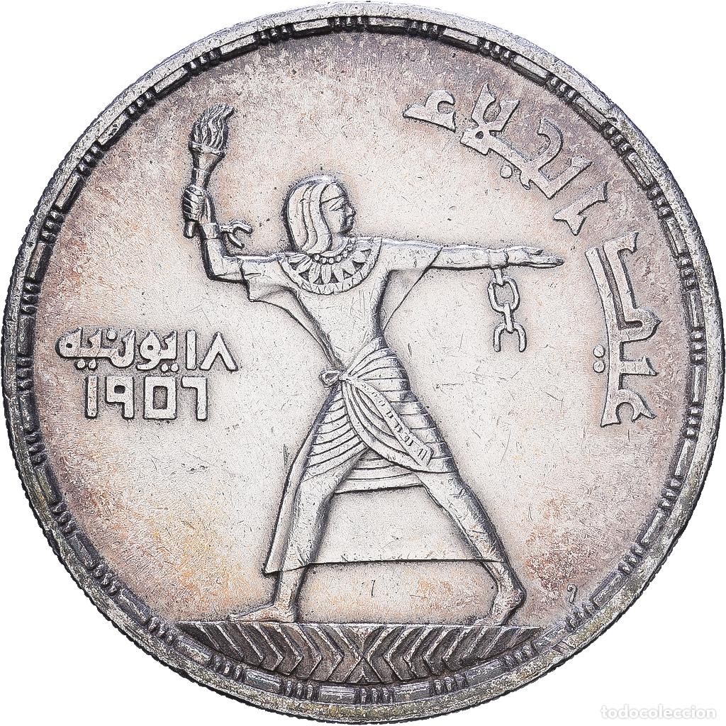 Monedas antiguas de &Aacute;frica: [#1547674] Egipto, 50 Piastres, 1956/AH1375, Cairo, Plata, MBC+, KM:386