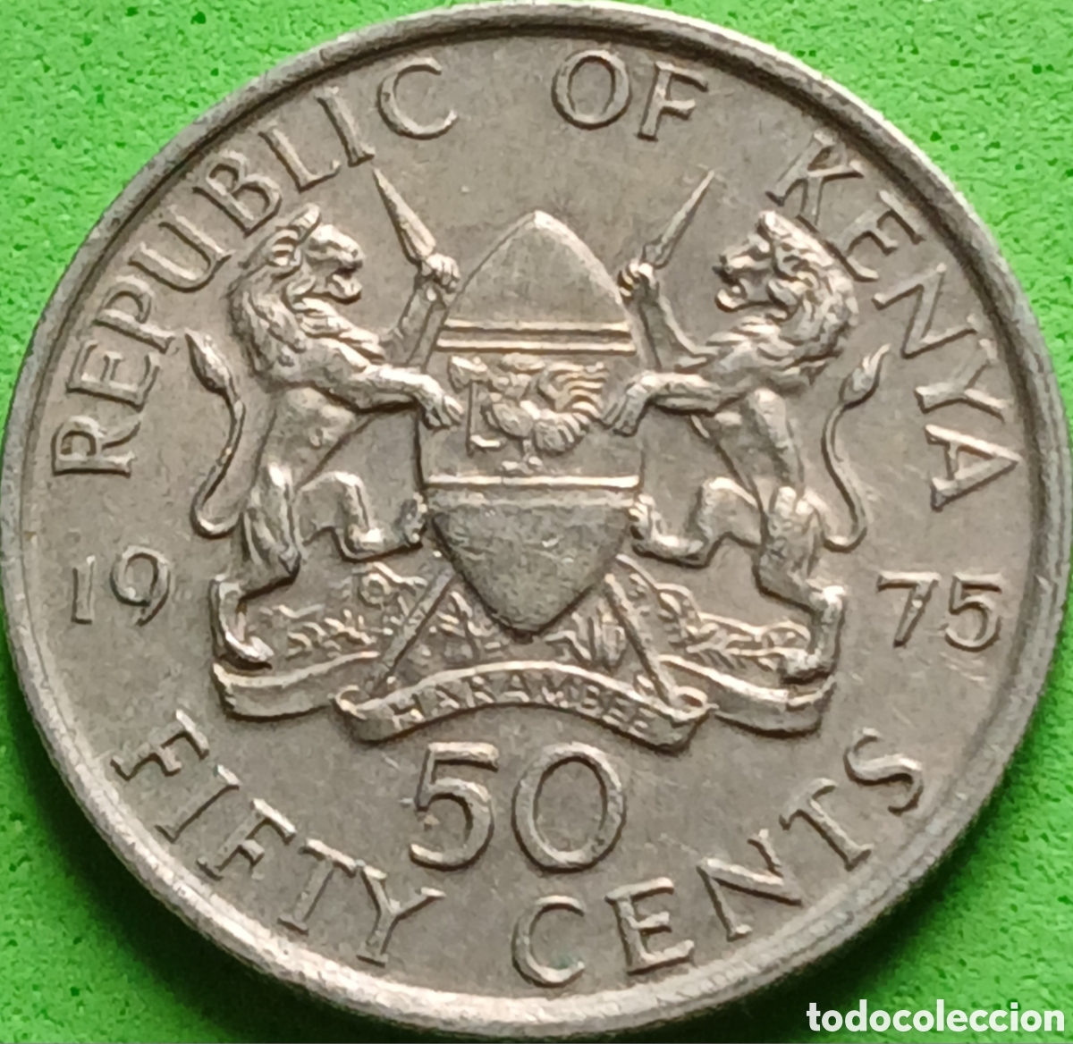 Monnaies anciennes d'Afrique: Kenya 50 cents 1975 km#13