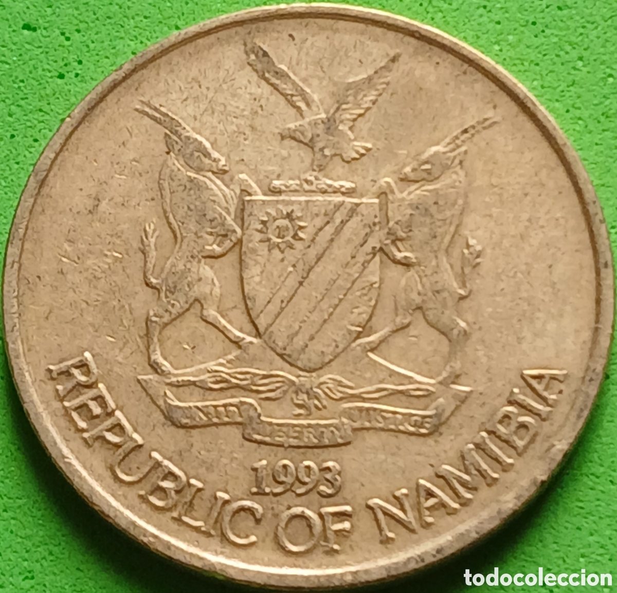 Monedas antiguas de &Aacute;frica: Namibia 5 d&oacute;lares 1993 km#5 - Foto 2