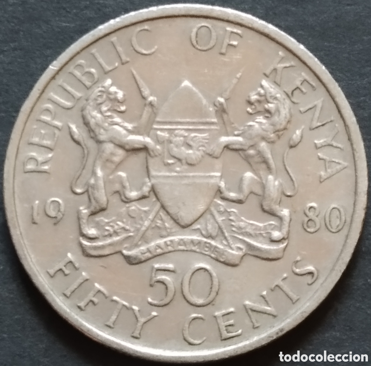Monedas antiguas de &Aacute;frica: MONEDA - KENIA / KENYA 50 CENTS 1980