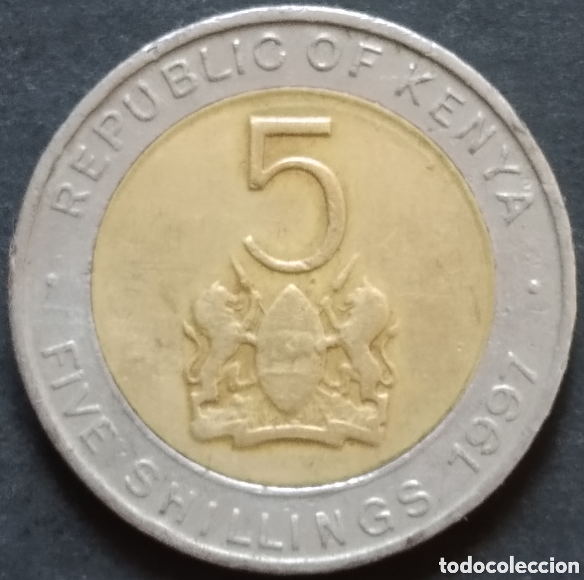 Monedas antiguas de &Aacute;frica: MONEDA - KENIA / KENYA 5 CHELINES / SHILLINGS 1997