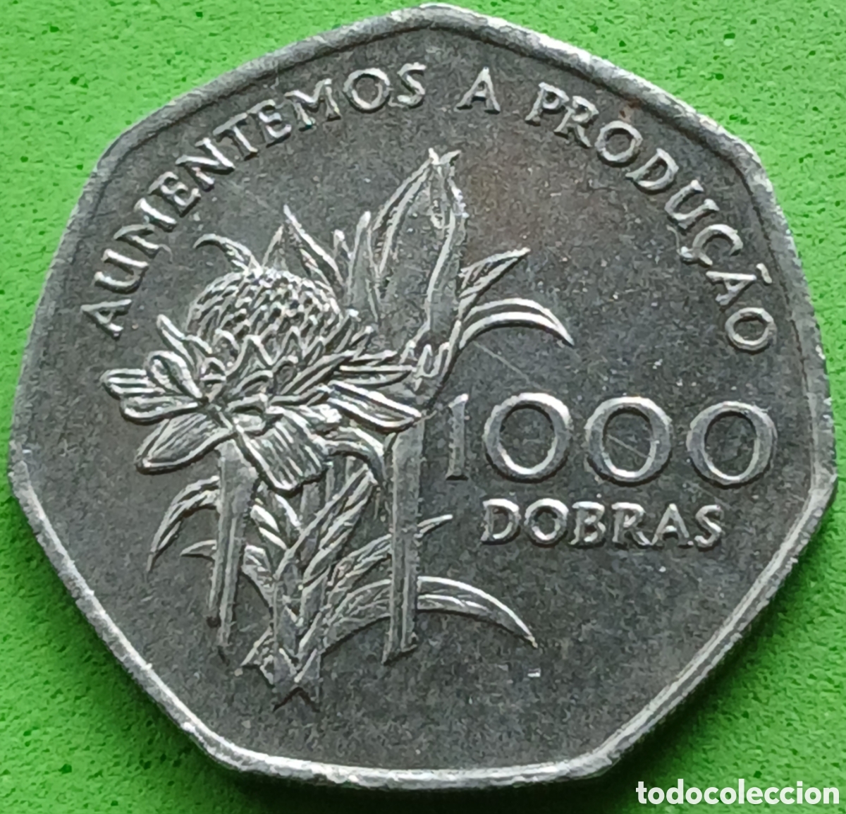 Monedas antiguas de &Aacute;frica: Santo Tom&eacute; y Pr&iacute;ncipe 1000 dobras 1997 km#90