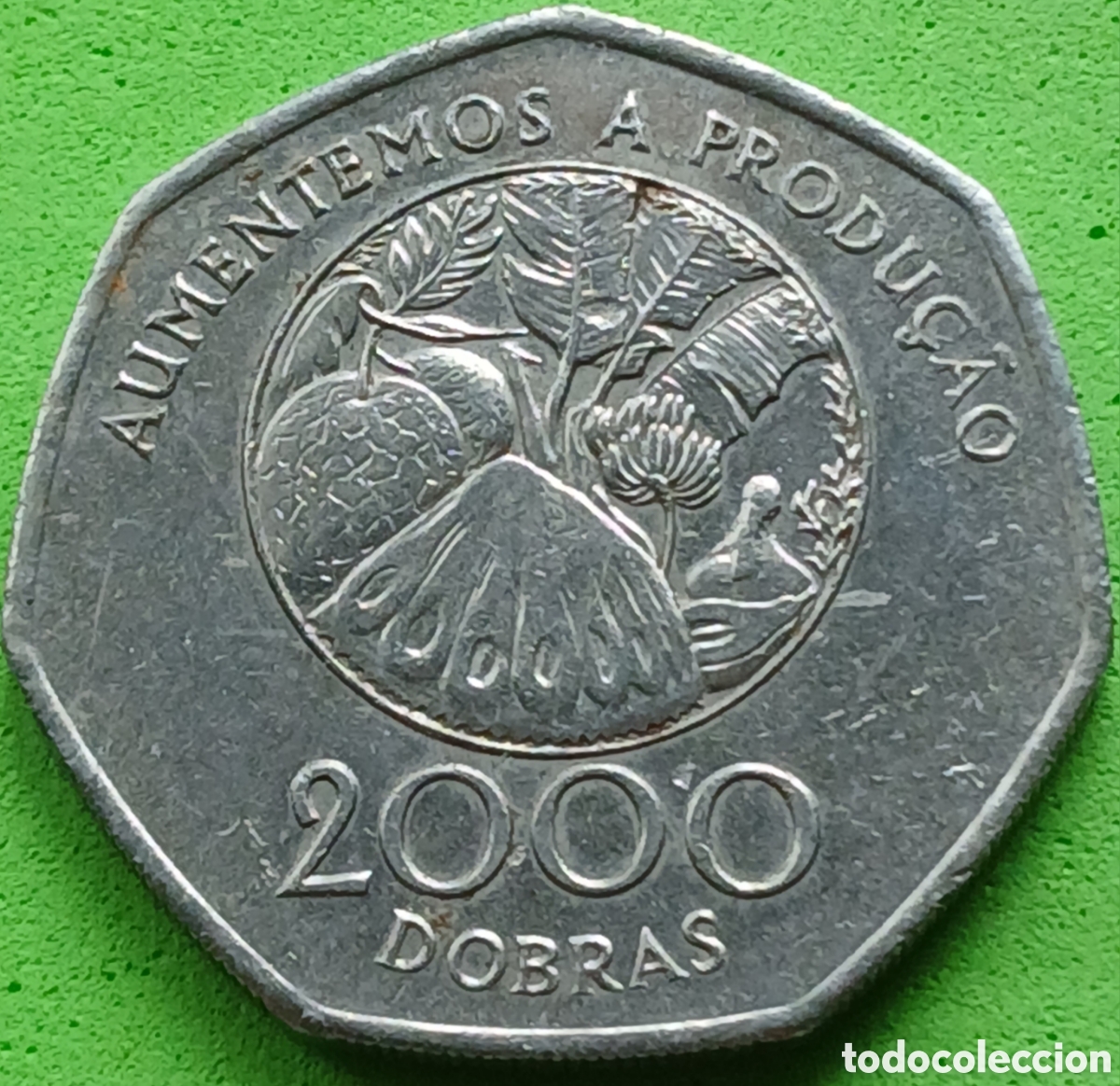 Monedas antiguas de &Aacute;frica: Santo Tom&eacute; y Pr&iacute;ncipe 2000 dobras 1997 km#91