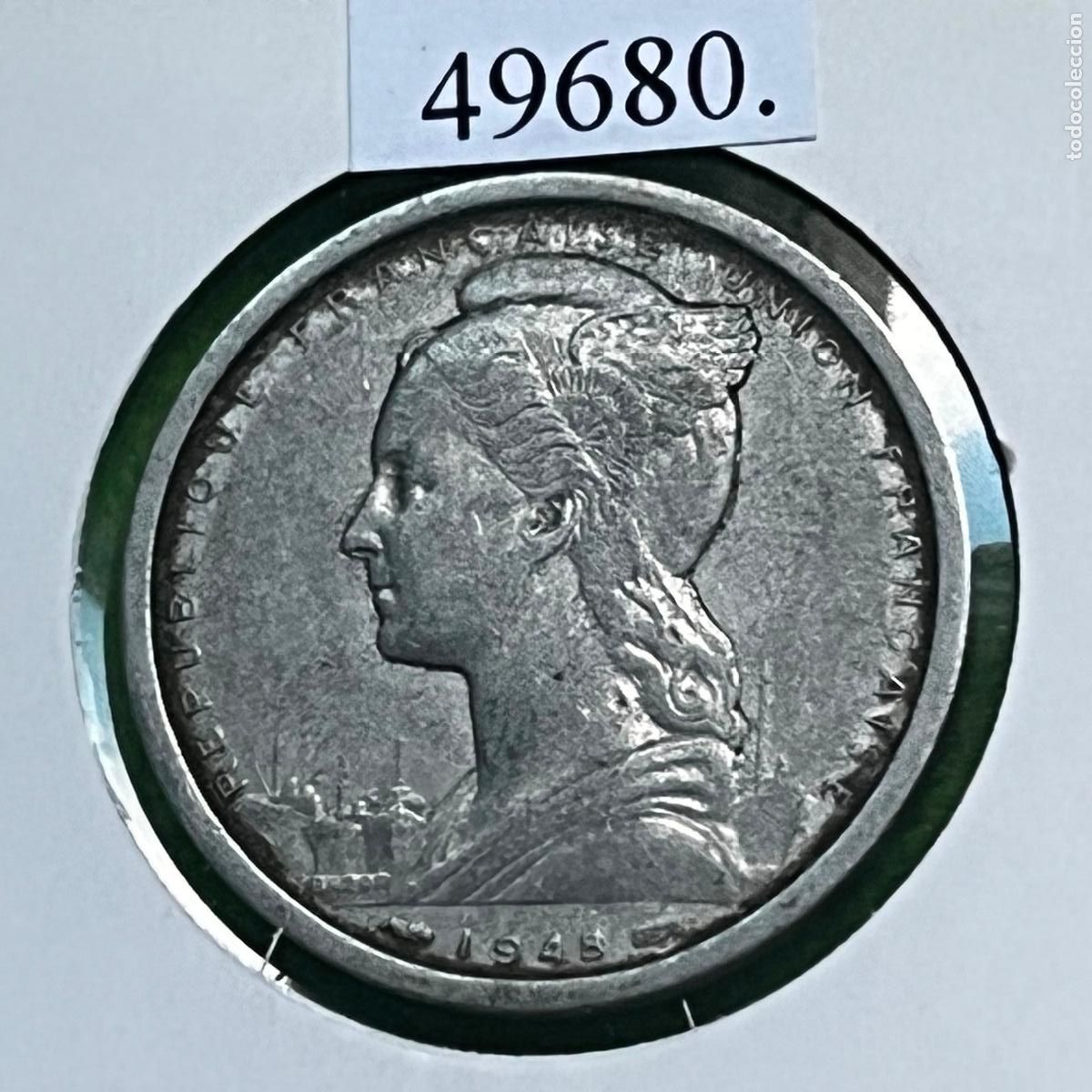 Monedas antiguas de &Aacute;frica: &Aacute;frica Occidental Francesa 1948 2 francos CFA