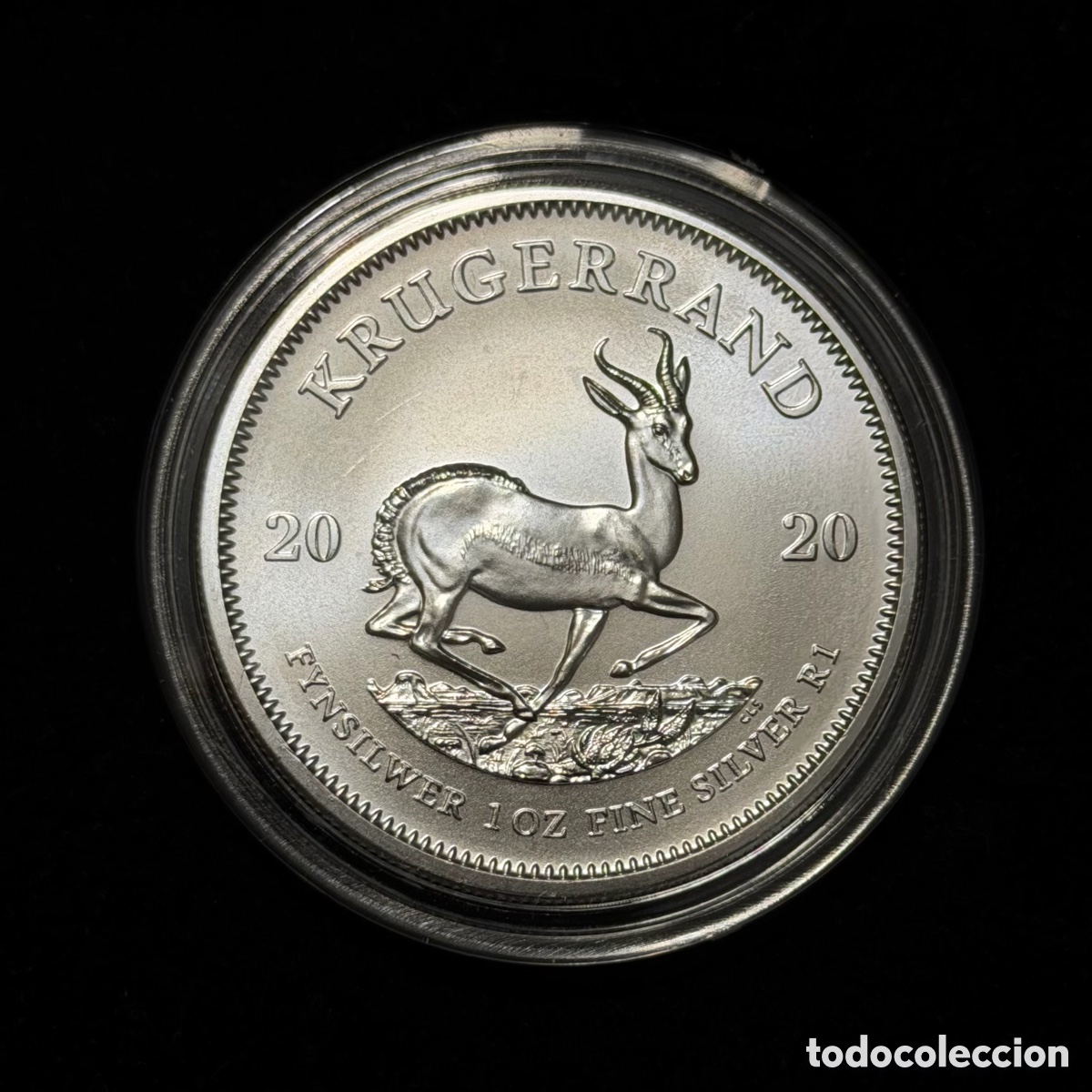 Monedas antiguas de &Aacute;frica: Krugerrand 2020 1 onza plata 999 en c&aacute;psula