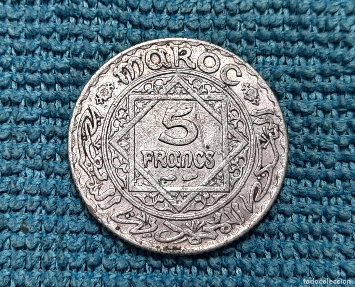 Monedas antiguas de &Aacute;frica: Marruecos, 5 Francs 1352 (1934)