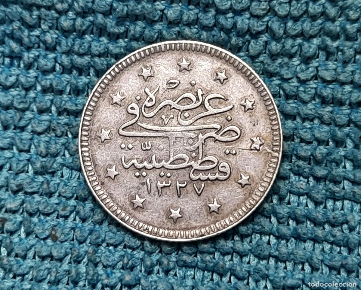 Monedas antiguas de &Aacute;frica: Imperio Otomano, 2 Kurus 1327 (1909-1914)
