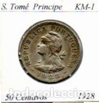Monedas antiguas de &Aacute;frica: S. TOME Y PRONCIPE 1928 (1), 50 CENTAVOS, KM-1; 7,95 &euro; 1