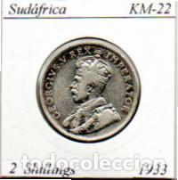 Monedas antiguas de &Aacute;frica: SUD&Aacute;FRICA 1933, 2 SHILLINGS, KM-22, AG, MBC; 25,95 &euro; 1