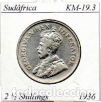 Monedas antiguas de &Aacute;frica: SUD&Aacute;FRICA 1936, 2 1-2 SHILLINGS, KM-19.3, AG, MBC; 35,95 &euro; 1
