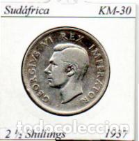Monedas antiguas de &Aacute;frica: SUD&Aacute;FRICA 1937, 2 1-2 SHILLINGS, KM-30, AG, MBC; 29,95 &euro; 1