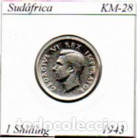 Monedas antiguas de &Aacute;frica: SUD&Aacute;FRICA 1943, 1 SHILLING, KM-28, AG, EBC; 19,95 &euro; 1