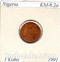 Monedas antiguas de &Aacute;frica: NIGERIA 1991, 1 KOBO, KM-8.2a, SC; 1,95 &euro; 1