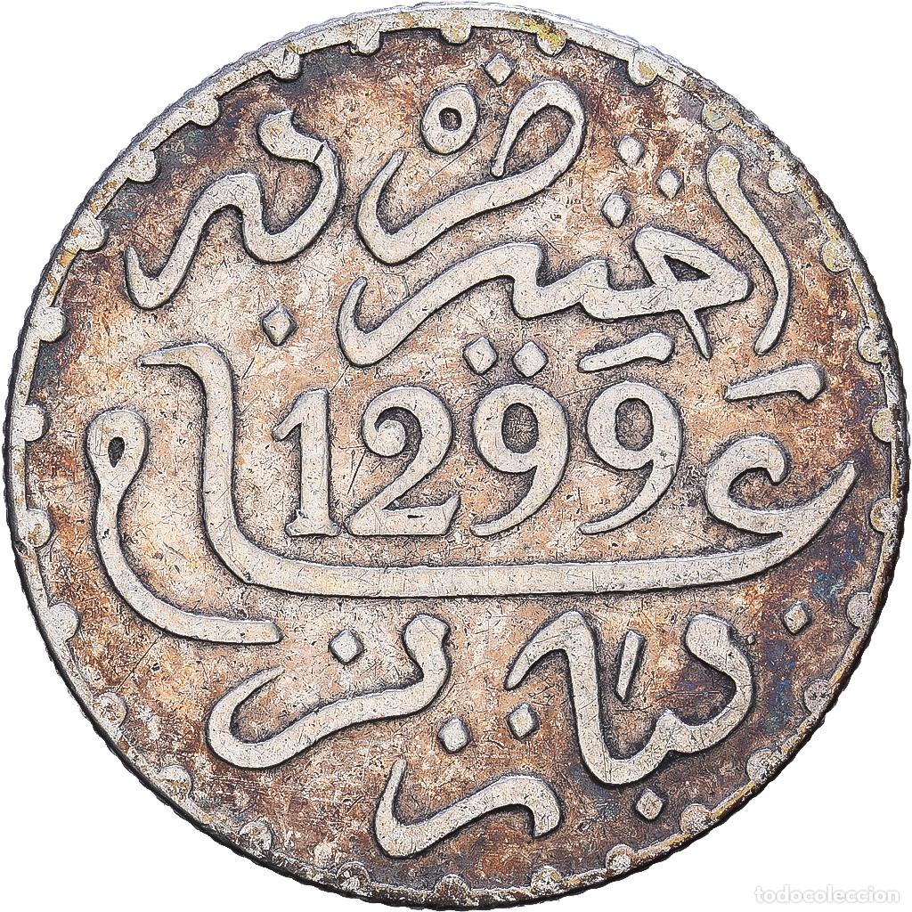 Monedas antiguas de &Aacute;frica: [#1547631] Marruecos, Moulay al-Hasan I, 1 Dirham, 1881/1299 AH, MDP, Plata, MBC
