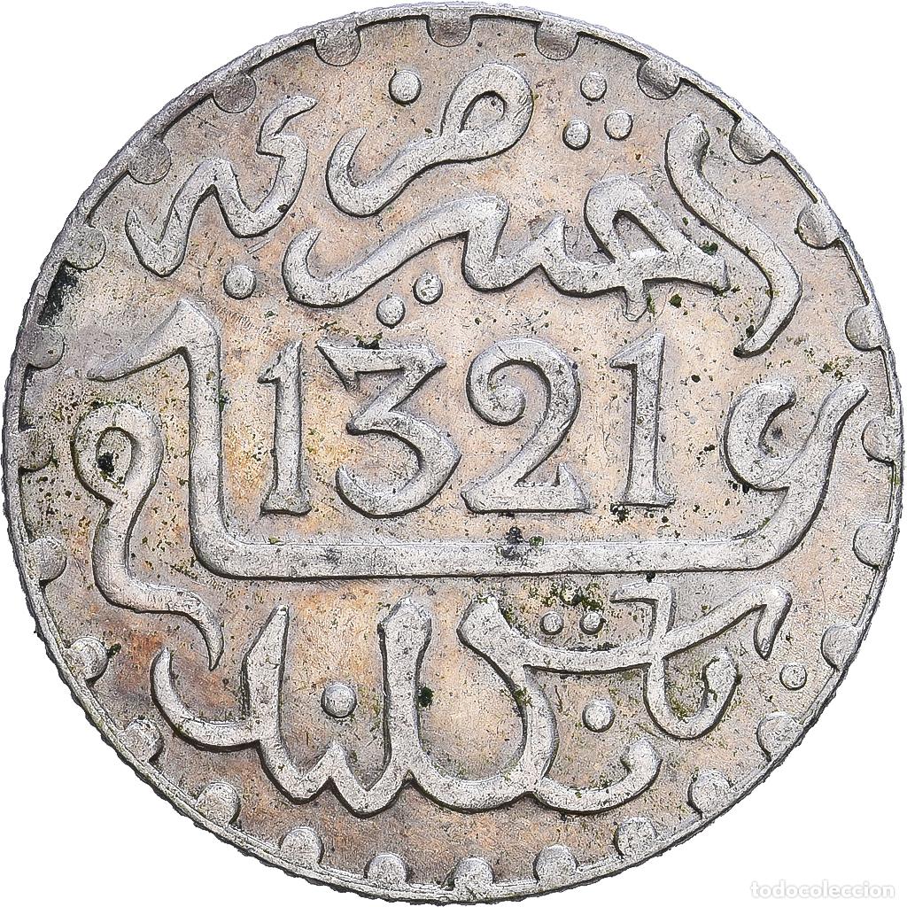 Monedas antiguas de &Aacute;frica: [#1547634] Marruecos, 'Abd al-Aziz, 1/2 Dirham, 1903/AH1321, London, Plata, MBC