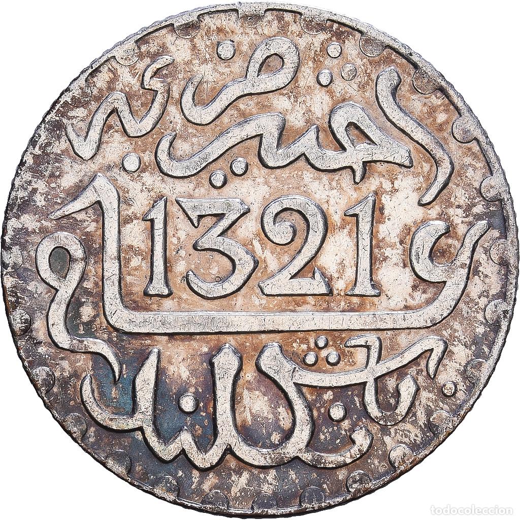 Monedas antiguas de &Aacute;frica: [#1547633] Marruecos, 'Abd al-Aziz, 1/2 Dirham, 1903/AH1321, London, Plata, MBC+