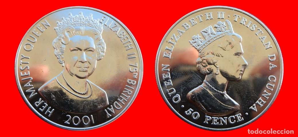 Monedas antiguas de &Aacute;frica: 50 PENIQUES PENCE 2001 SIN CIRCULAR TRISTAN DE ACU&Ntilde;A-10629SC